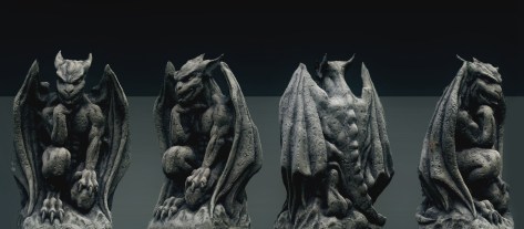 4 gargoyles